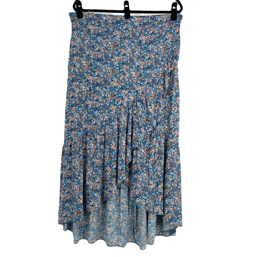 Sonoma Asymmetrical High Low Maxi Skirt Size XXL Ditsy Floral Boho Cottagecore